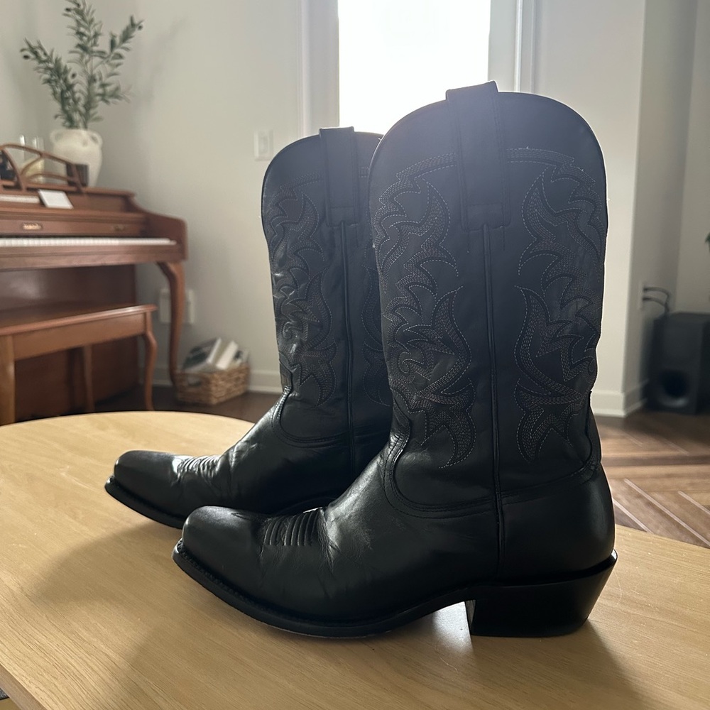 Black Cowboy Boots (moonshine spirit) worn 2 times